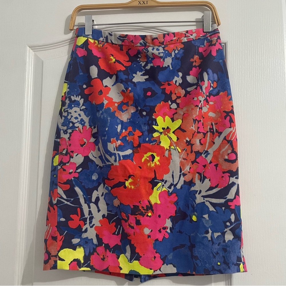 Ann Taylor LOFT Womens Floral Textured Straight Pencil Skirt Size 0